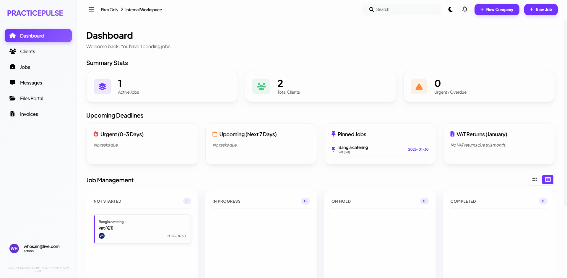PracticePulse Dashboard Preview